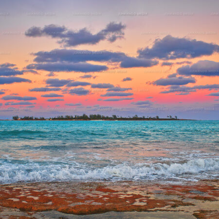 Stunning sunset in Nassau, Bahamas.