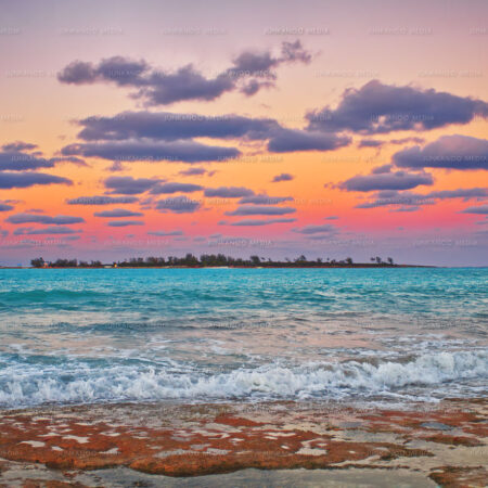 Stunning sunset in Nassau, Bahamas.