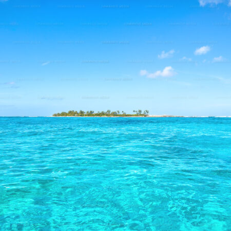 Daylight shot of an island in The Bahamas.