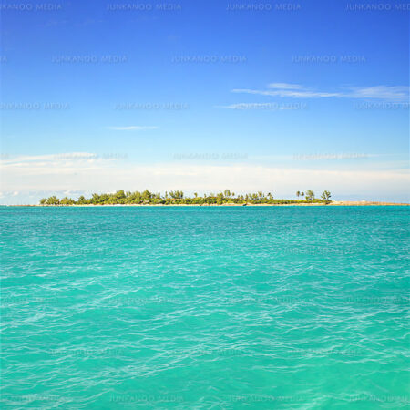 Daylight shot of island in The Bahamas.